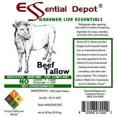 50 lbs Grass Fed Beef Tallow X2426