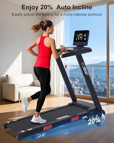 20% Incline 3.0HP 10 MPH Running Machine with 18.5" Wide Belt A1413