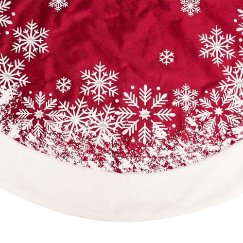 48 Inches Red Velvet Christmas Tree Skirt W87113