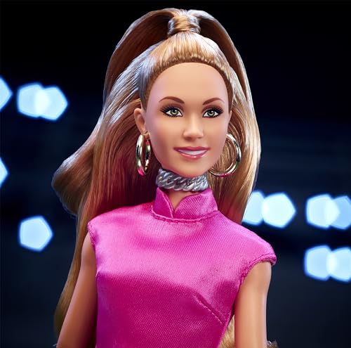 Keeley Doll with Pink Dress and Faux Fur Shawl D510090