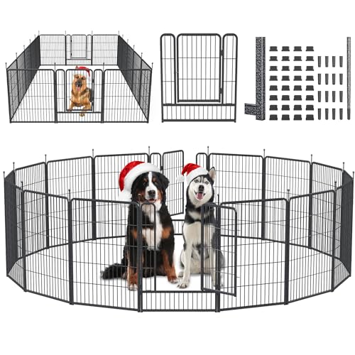 40" Height 8 Panels Portable Foldable Dog Playpen with Anti-Rust Coating X3738