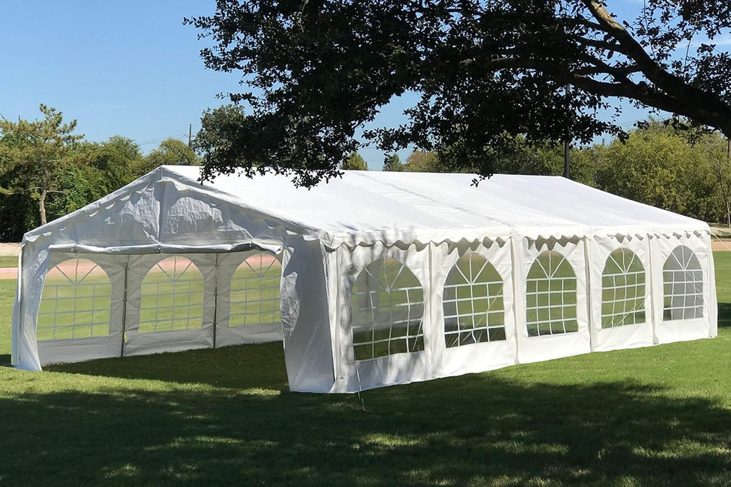 32'x20' PE Tents with Waterproof Top & Removable Sidewalls C8592