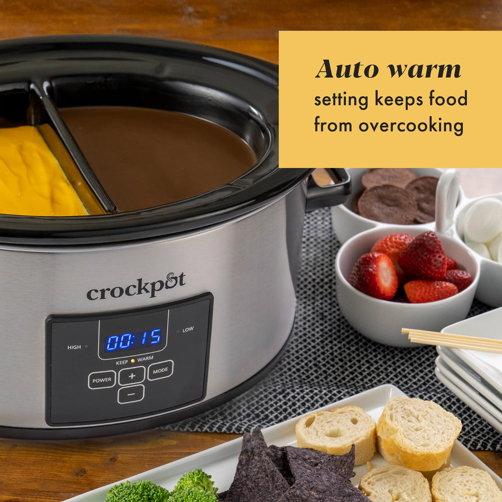 6-Quart Programmable Slow Cooker, Stainless Steel M683817