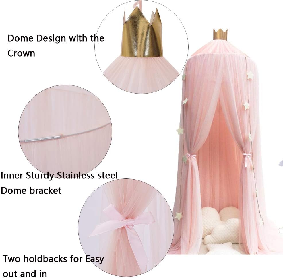 Pink Small Lace Mosquito Net Canopy F785