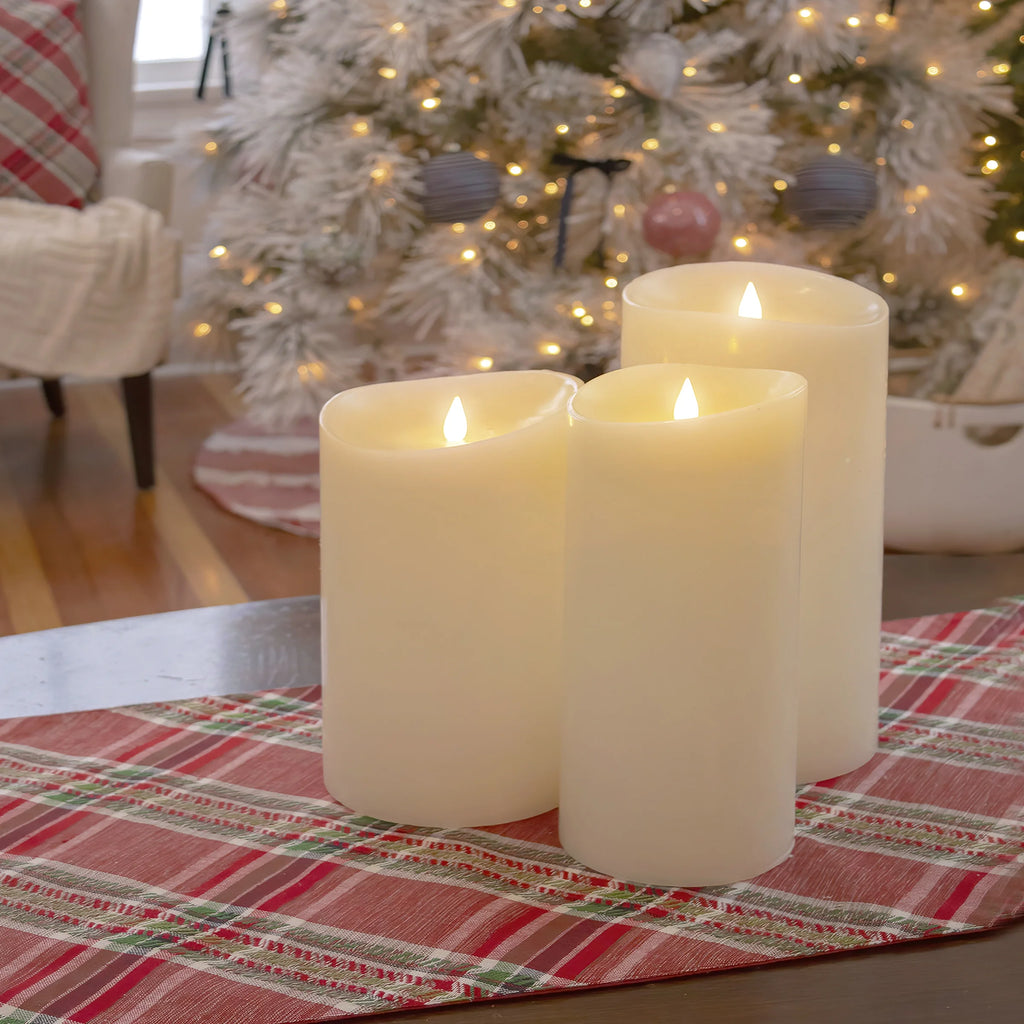 Ivory Flameless Candle with Remote, Battery Powered, 7 in Z572333