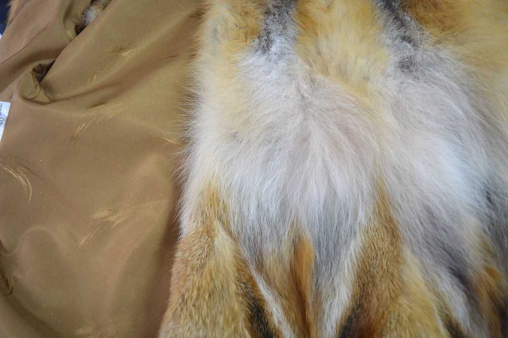 Red Fox Fur Hooded Coat W61614