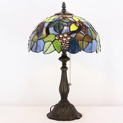 Stained Glass Table Lamp 12X12X19 Inch Sea Blue I491