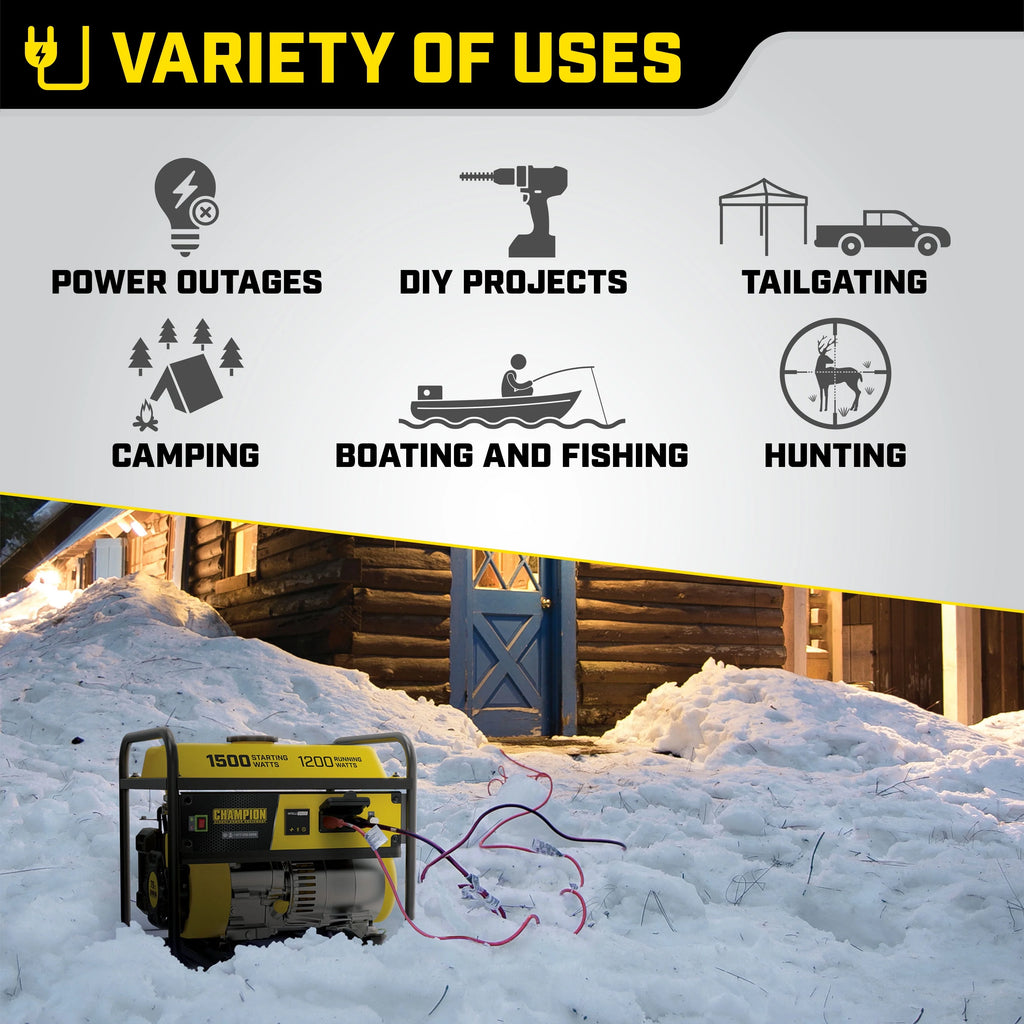 1500/1200 Watt Portable Generator C616997