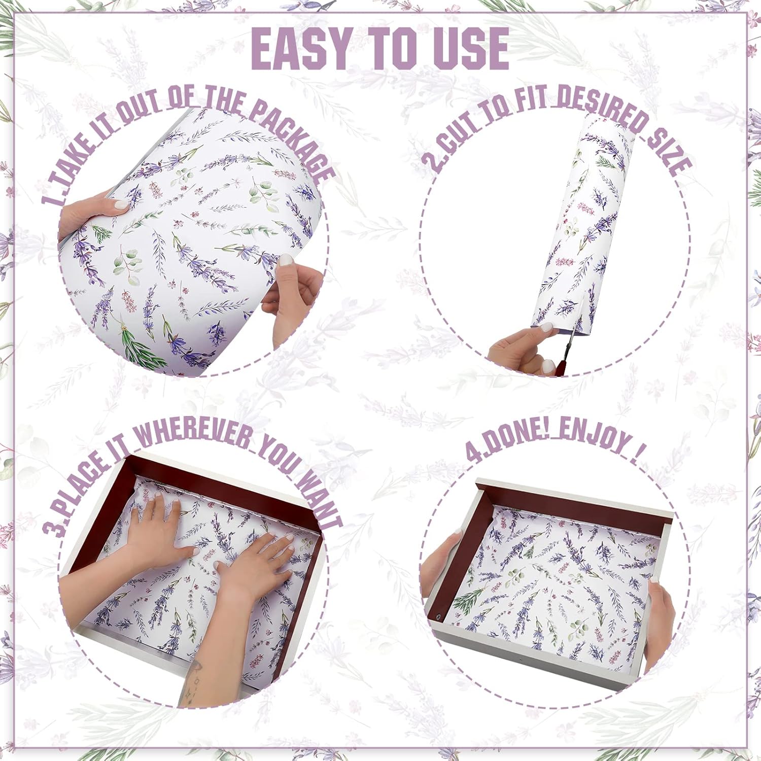 20 Sheet Fragrant Non Adhesive Drawer Liners E99241
