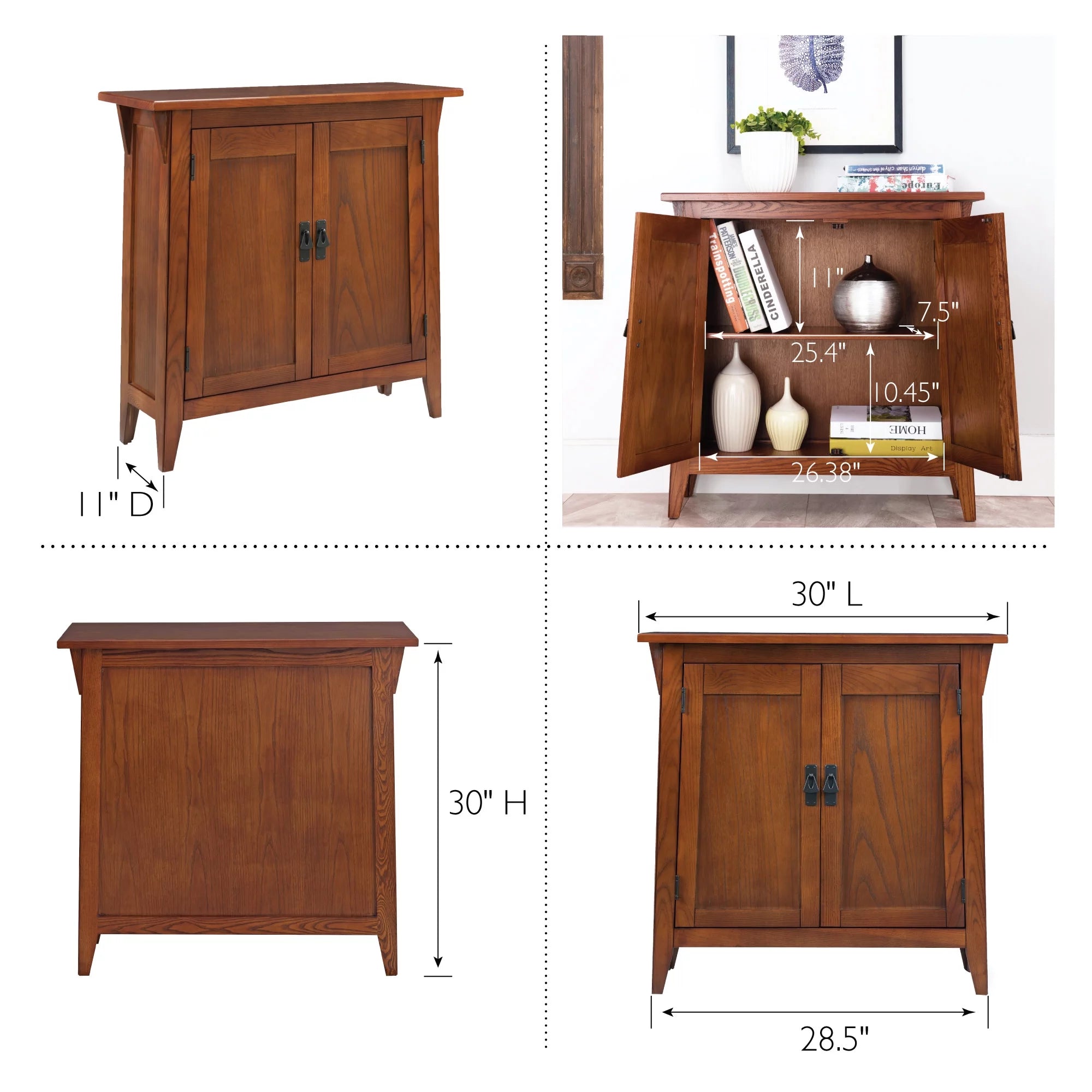 Solid Wood Hall Stand, Rich Russet Finish X226456