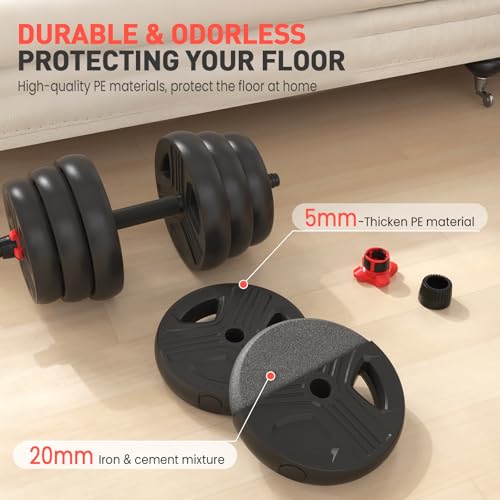 Adjustable Dumbbells, 90lbs Free Weight Set with Connector C143369