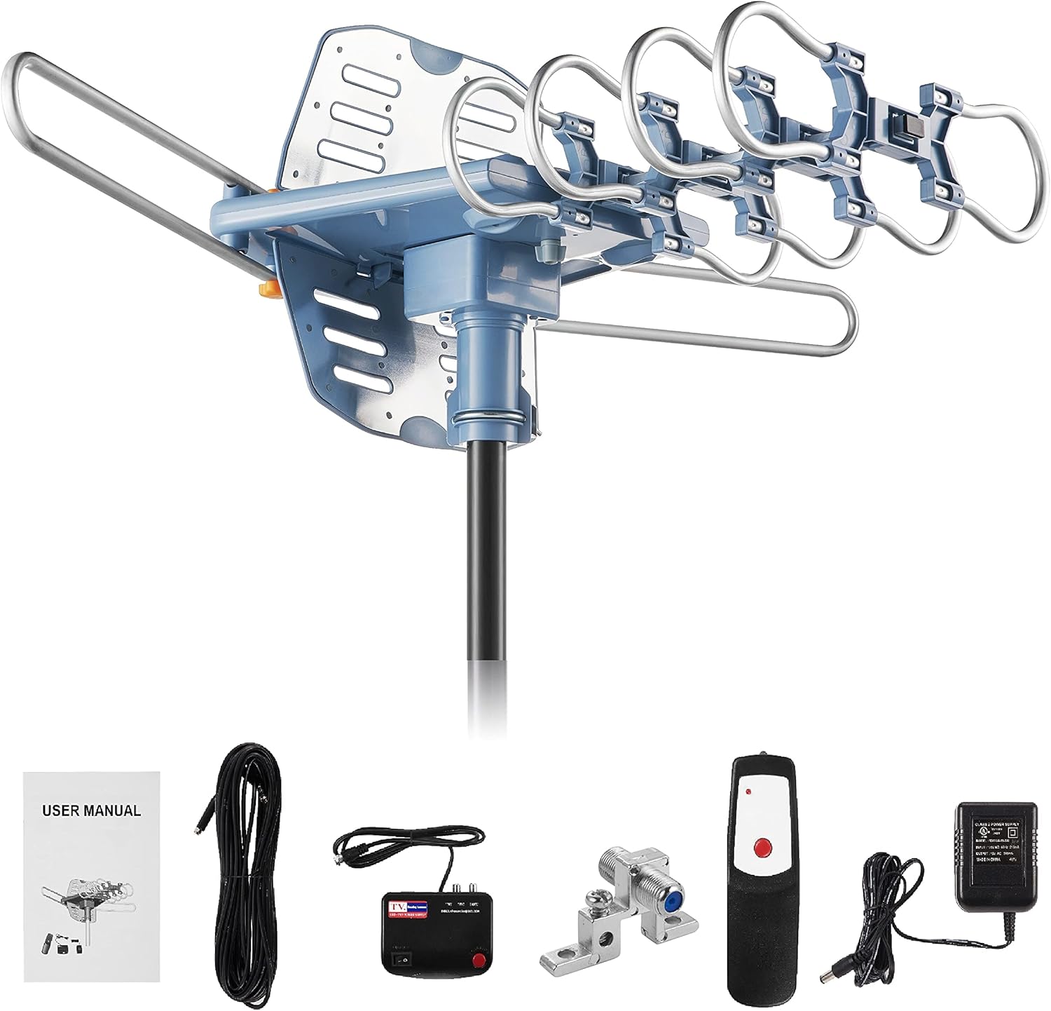 60FT RG6 Coaxial Cable Digital Outdoor Antenna F1417