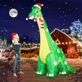 13FT Giant Dinosaur Christmas Inflatable Decorations with Built-in LED Lights D5032