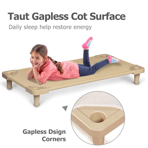 Stackable Kids Nap Cot with 4 Lockable Casters, Set of 5 R5020