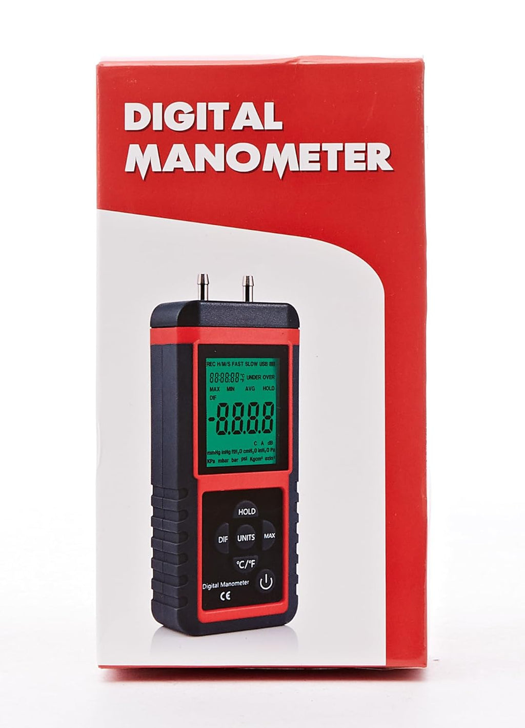 Digital Air Pressure Meter Differential Pressure Gauge D345503