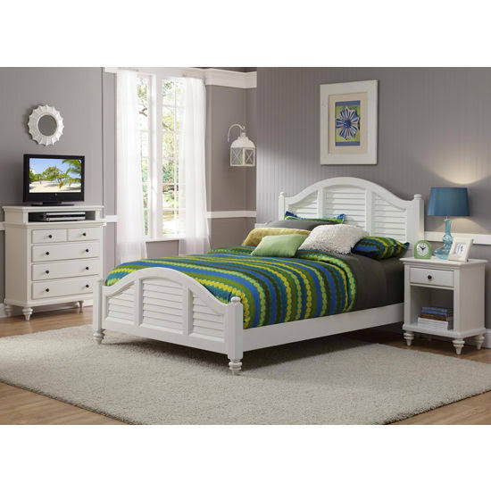 White Queen Low Profile Bed Z68196