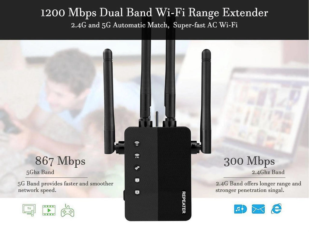 WiFi Repeater Dual band 1200Mbps T782836