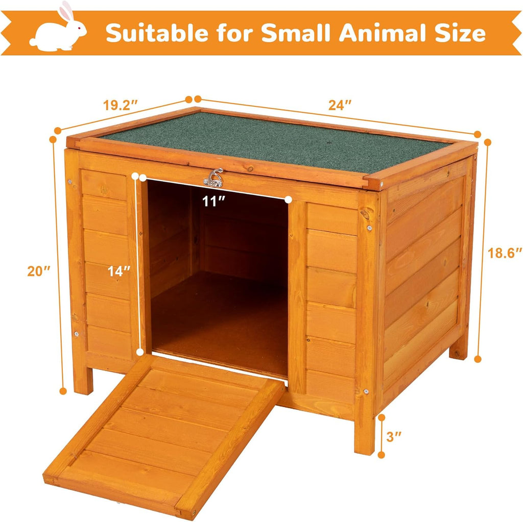 Natural Wooden Small Animal House T21881