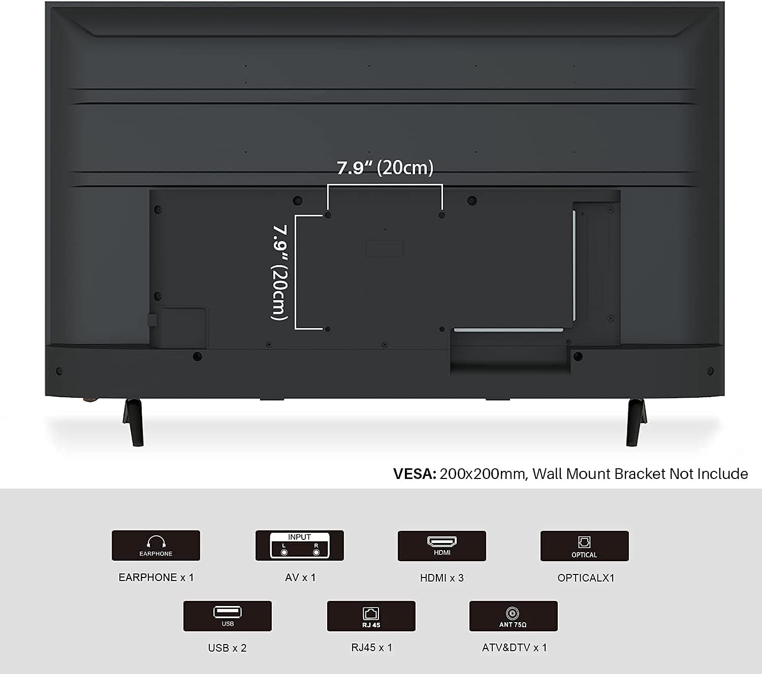55 inch 4K UHD HDR Smart LED Android TV L841