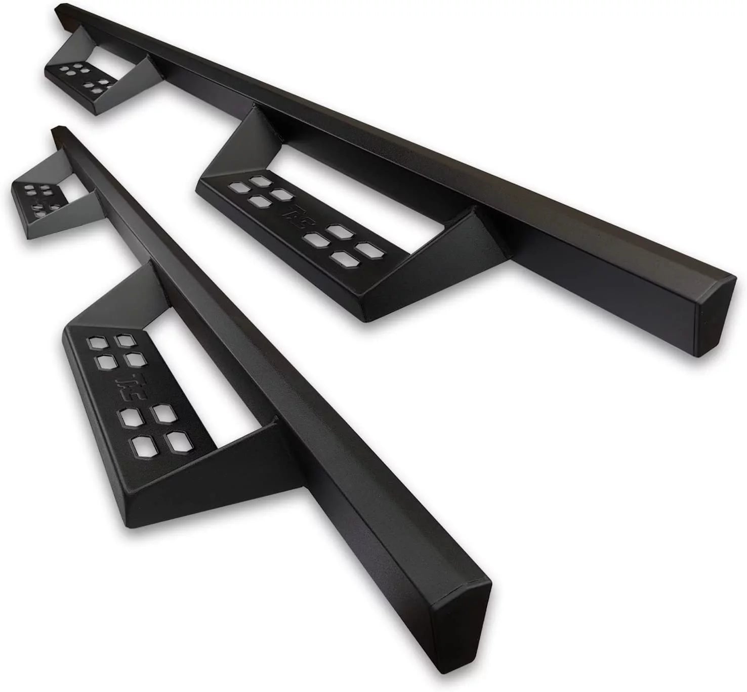 Black 4" Drop Side Steps Nerf Bars Rock Slider Armor (2pcs) D5383