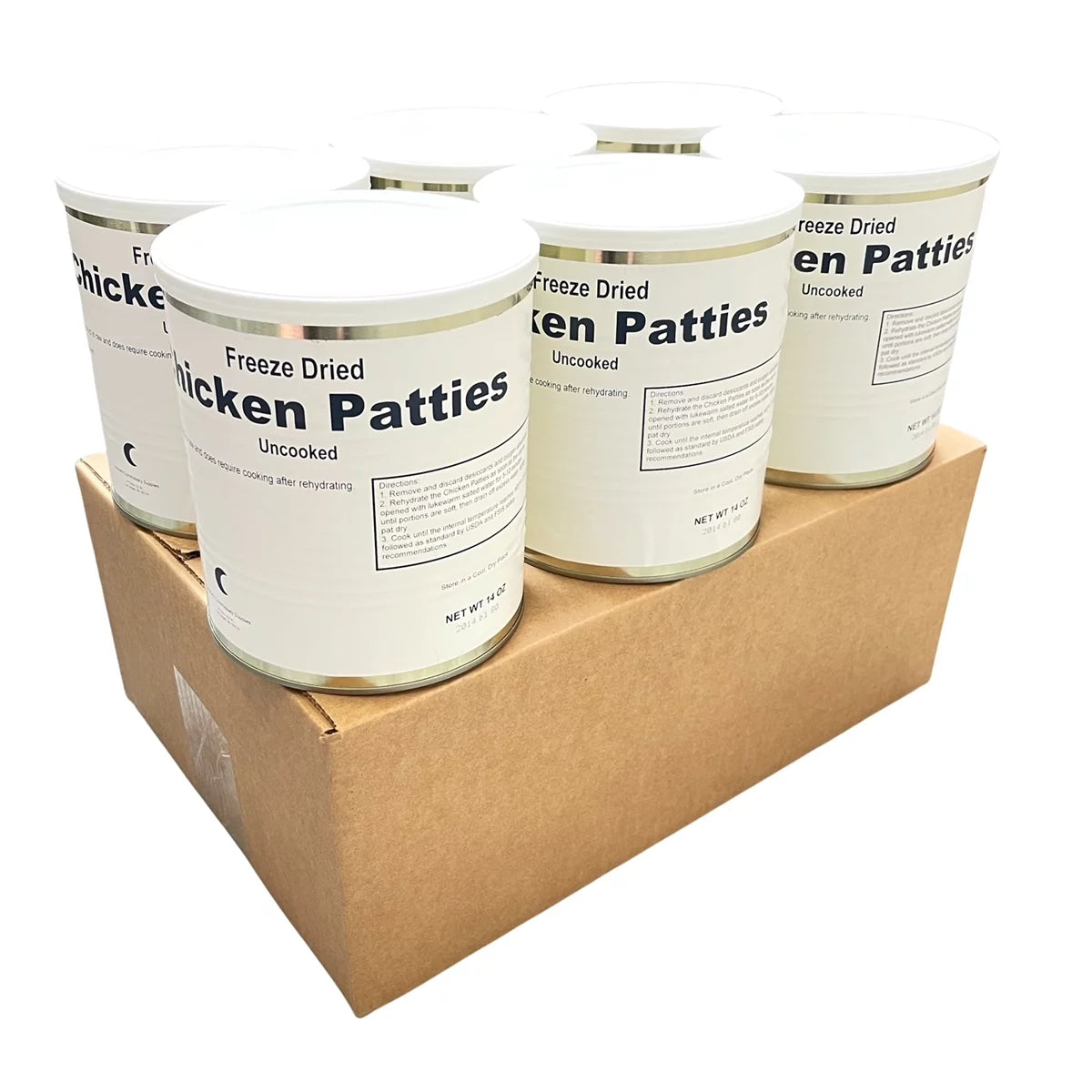 Freeze Dried Chicken Patties #10 Can 15 Patties 28oz I86280