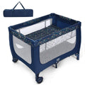 Gray Foldable Baby Playard with Carry Bag H661