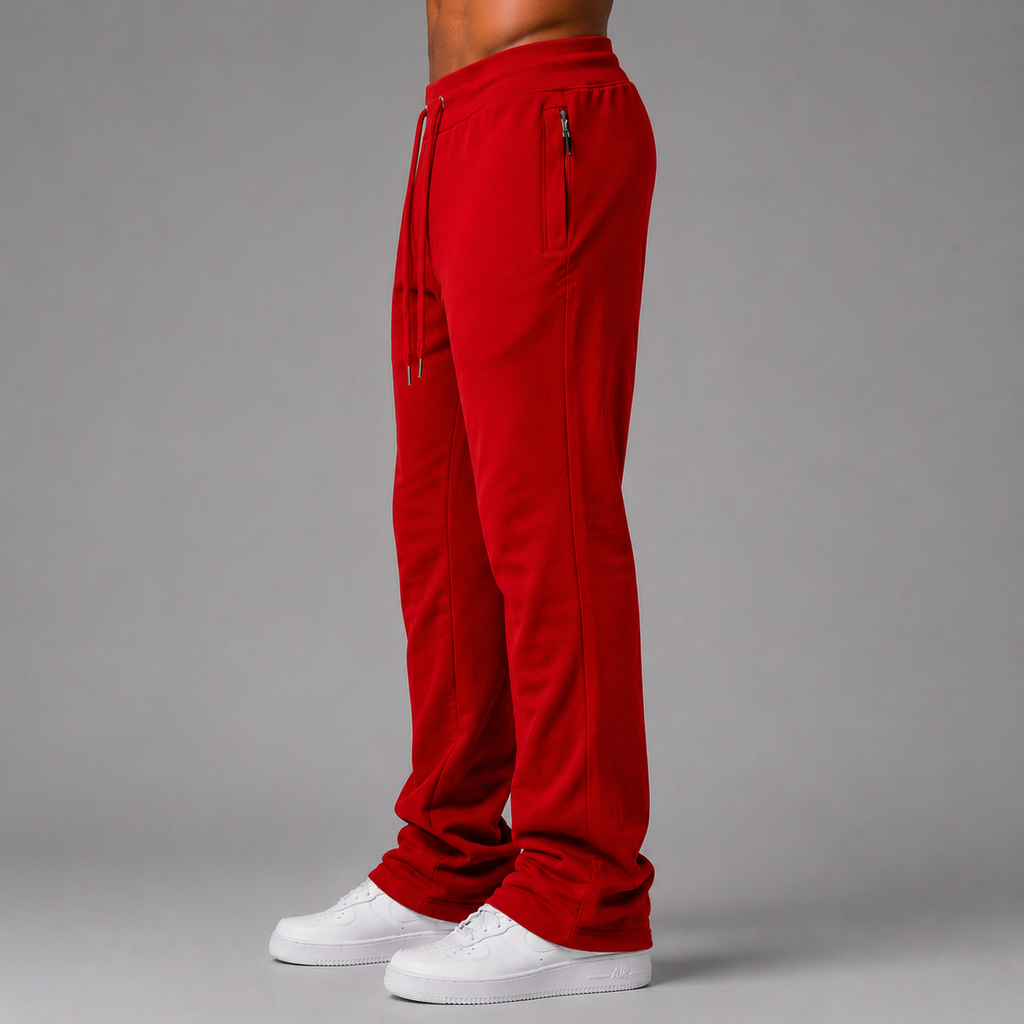 Narr - Sweat Pants Stacked - Red - P1030
