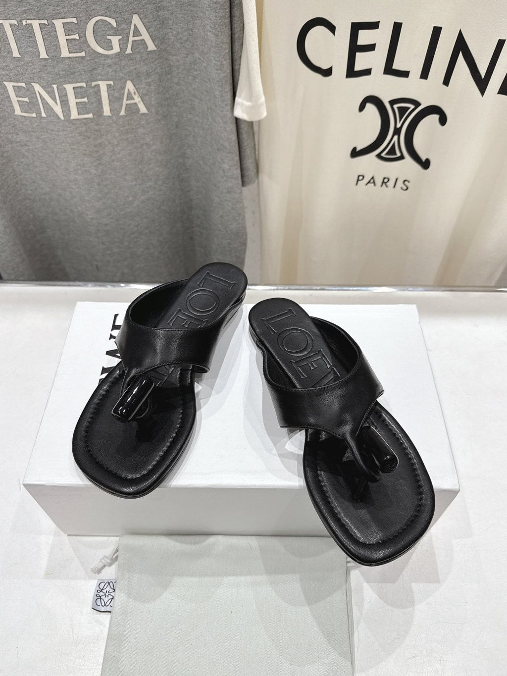 Loewe Embossed Thong Sandals