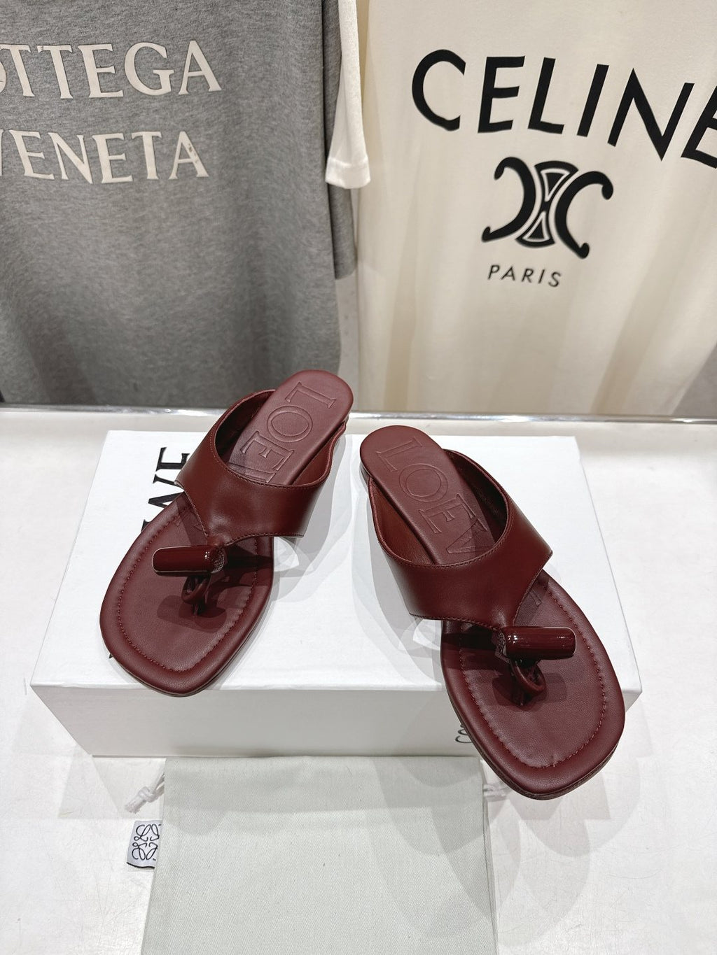Loewe Embossed Thong Sandals